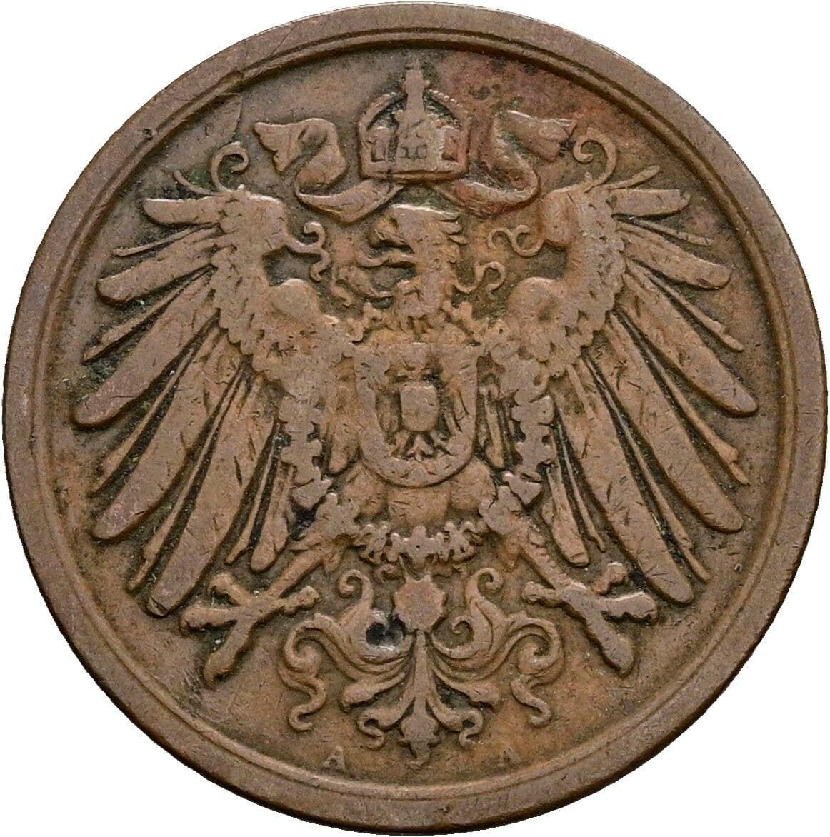 2 Pfennig 1912 A – Rückseite