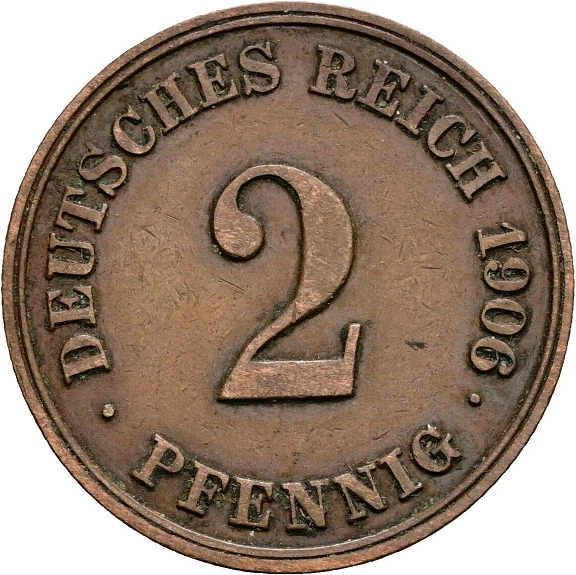 2 Pfennig 1906 E – Vorderseite