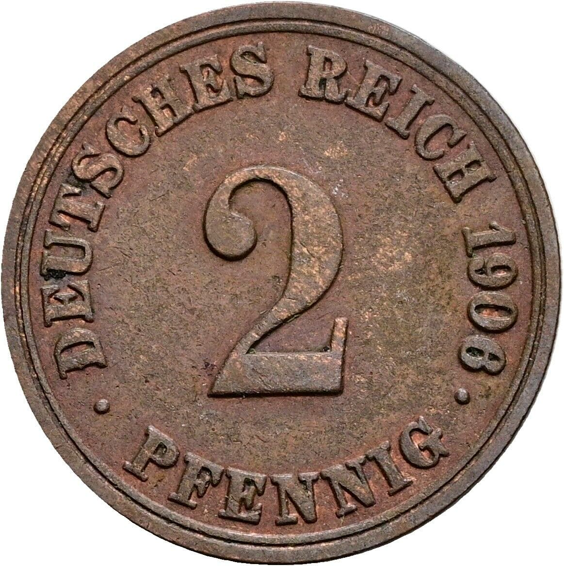 2 Pfennig 1906 A – Vorderseite