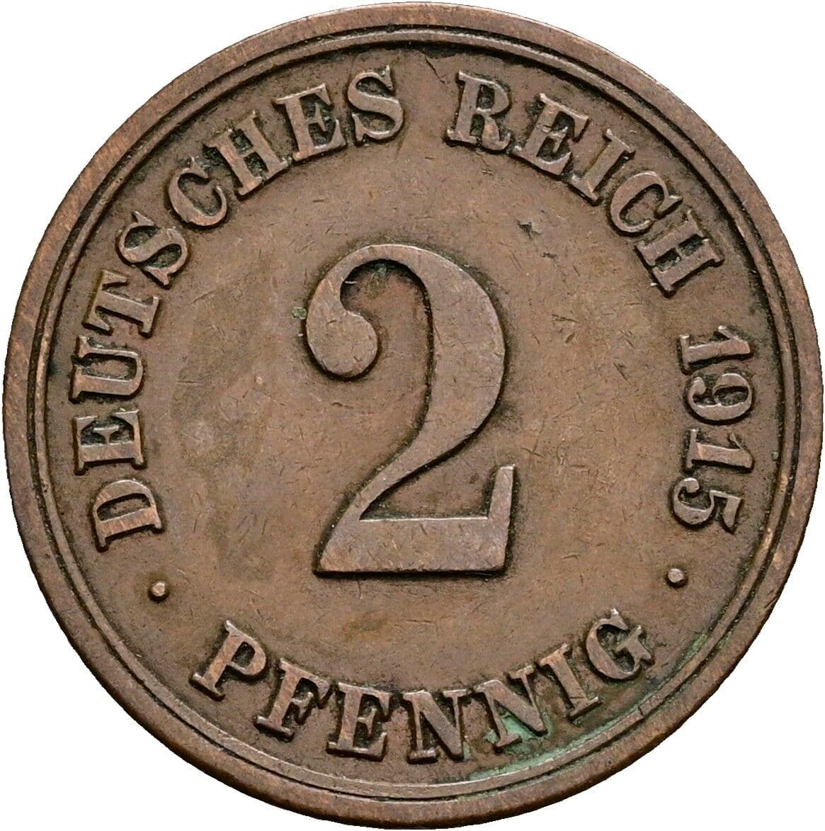 2 Pfennig 1915 F – Vorderseite