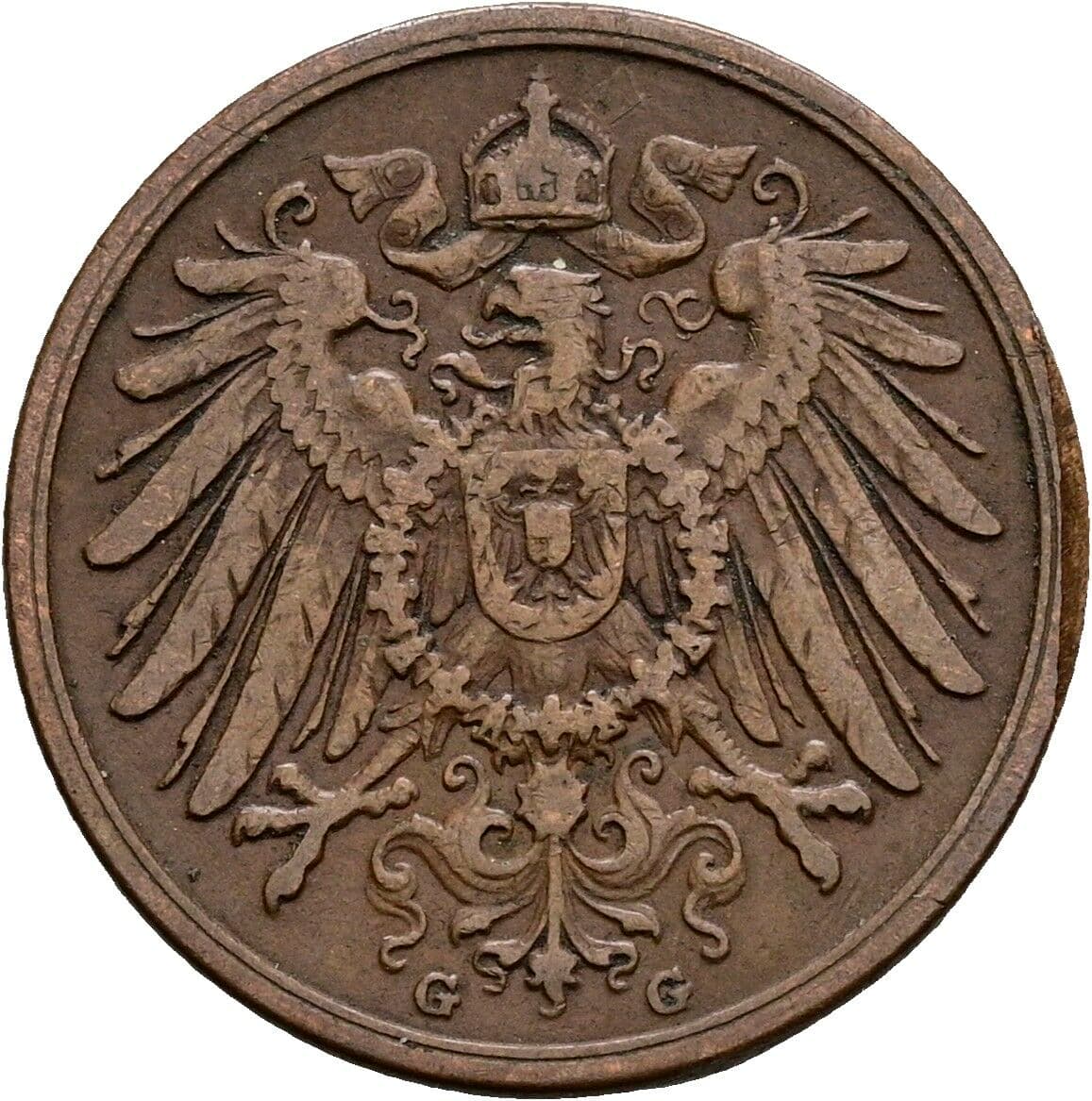 2 Pfennig 1906 G – Rückseite