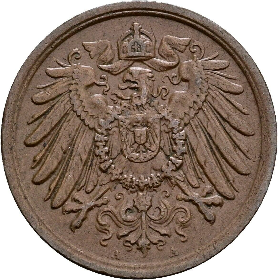 2 Pfennig 1907 A – Rückseite
