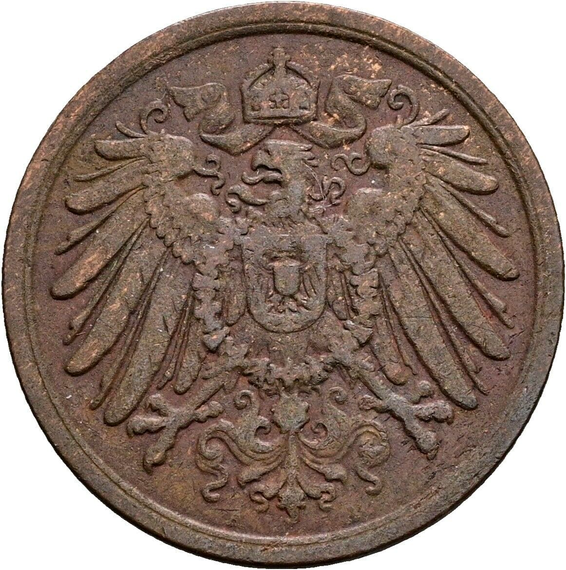 2 Pfennig 1906 A – Rückseite