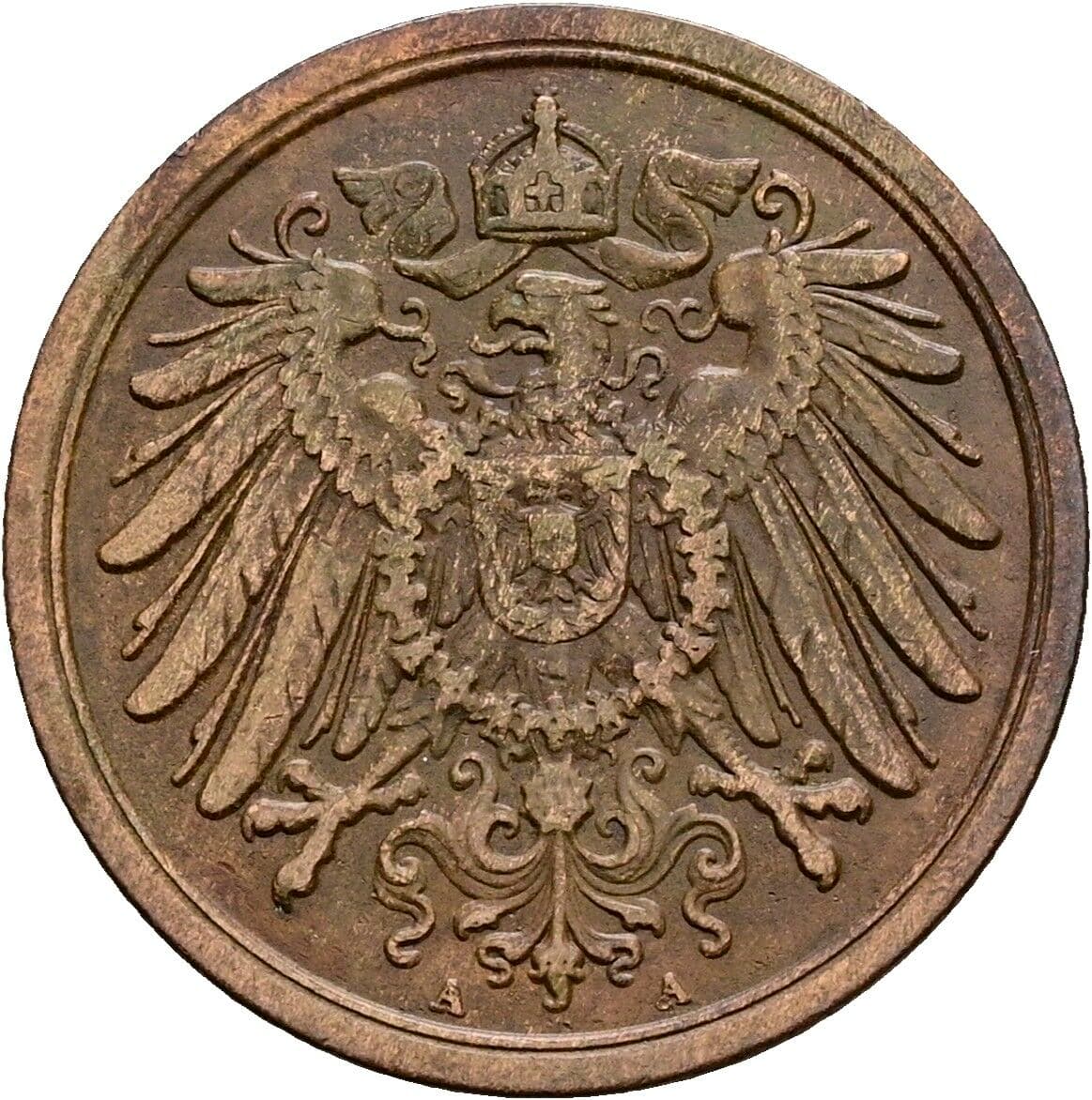 2 Pfennig 1910 A – Rückseite