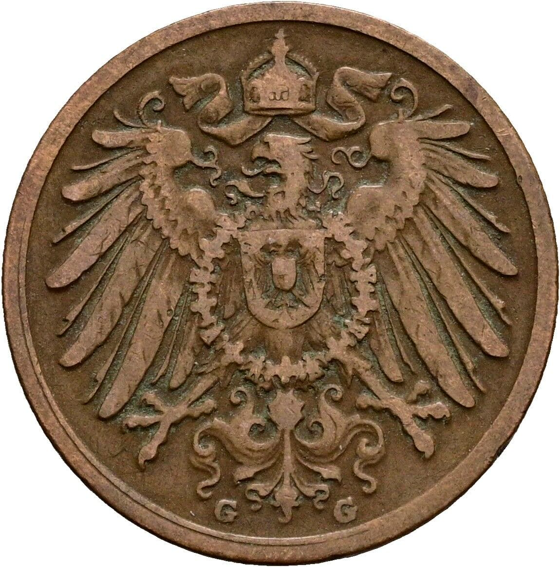 2 Pfennig 1906 G – Rückseite