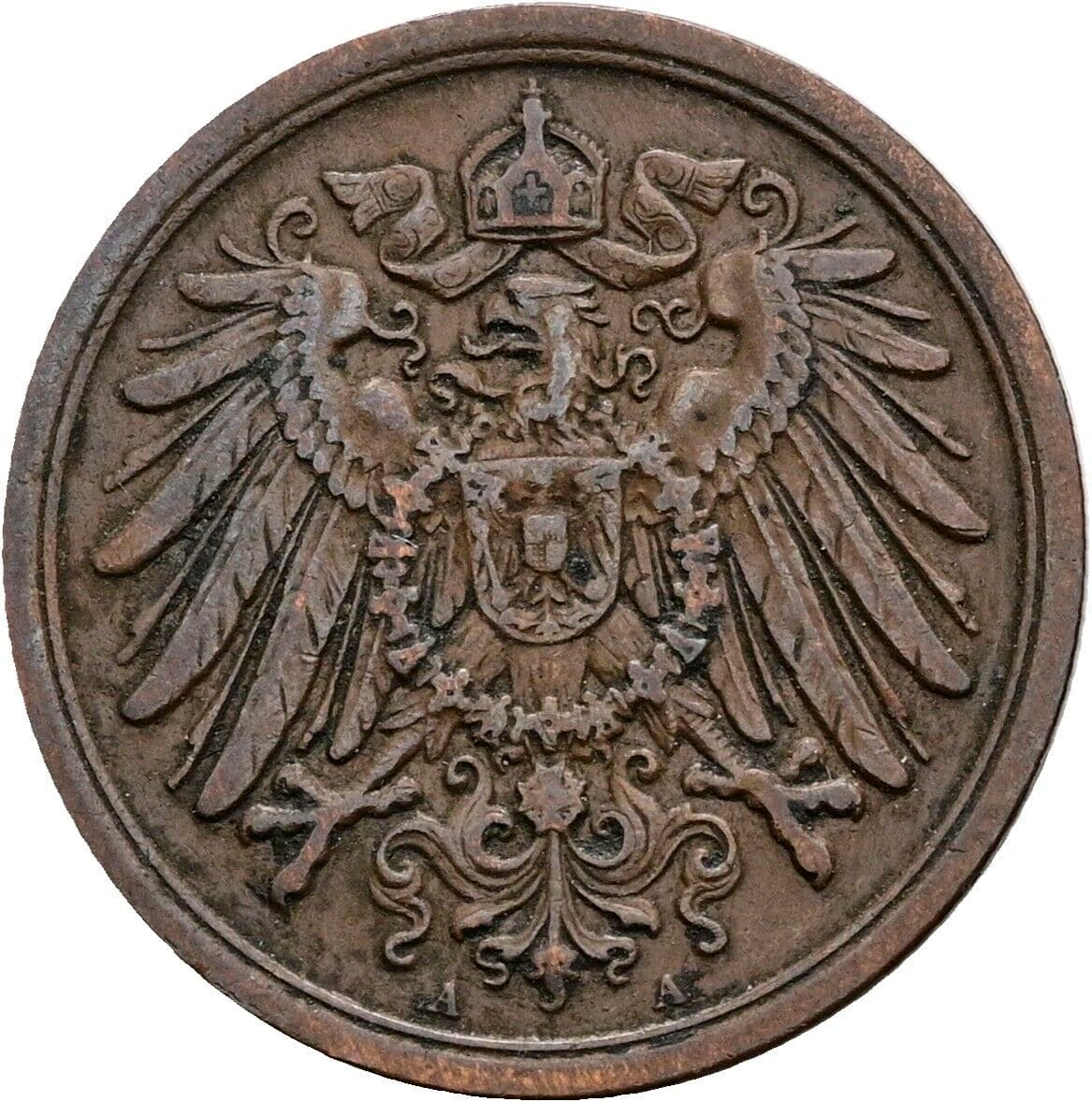 2 Pfennig 1906 A – Rückseite