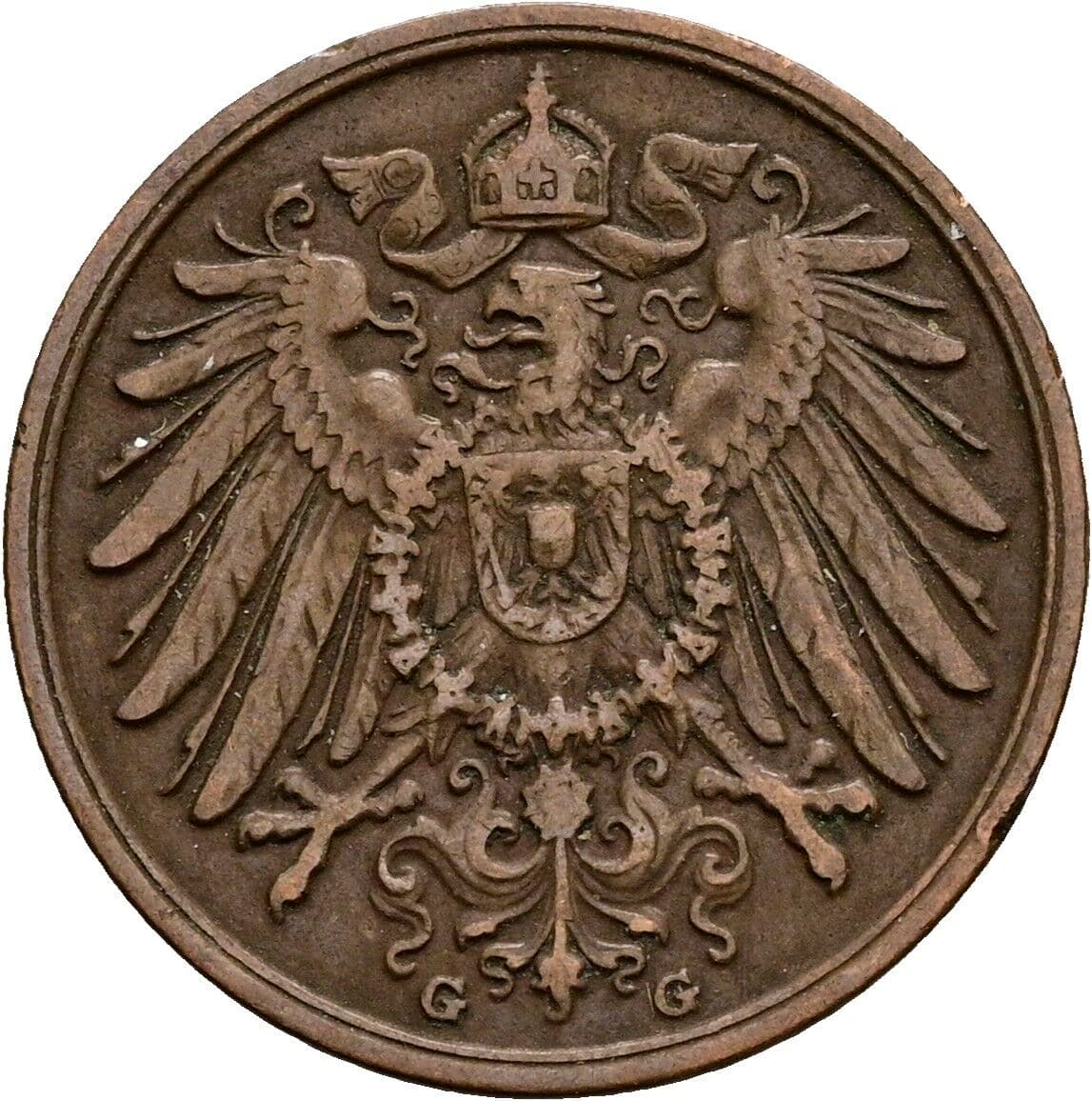 2 Pfennig 1906 G – Rückseite