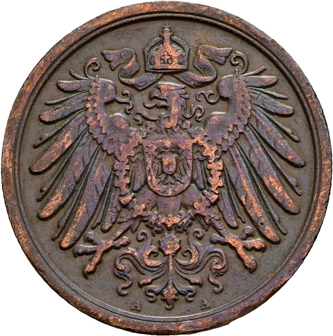 2 Pfennig 1912 A – Rückseite