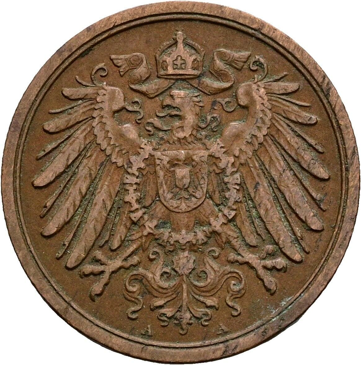 2 Pfennig 1913 A – Rückseite