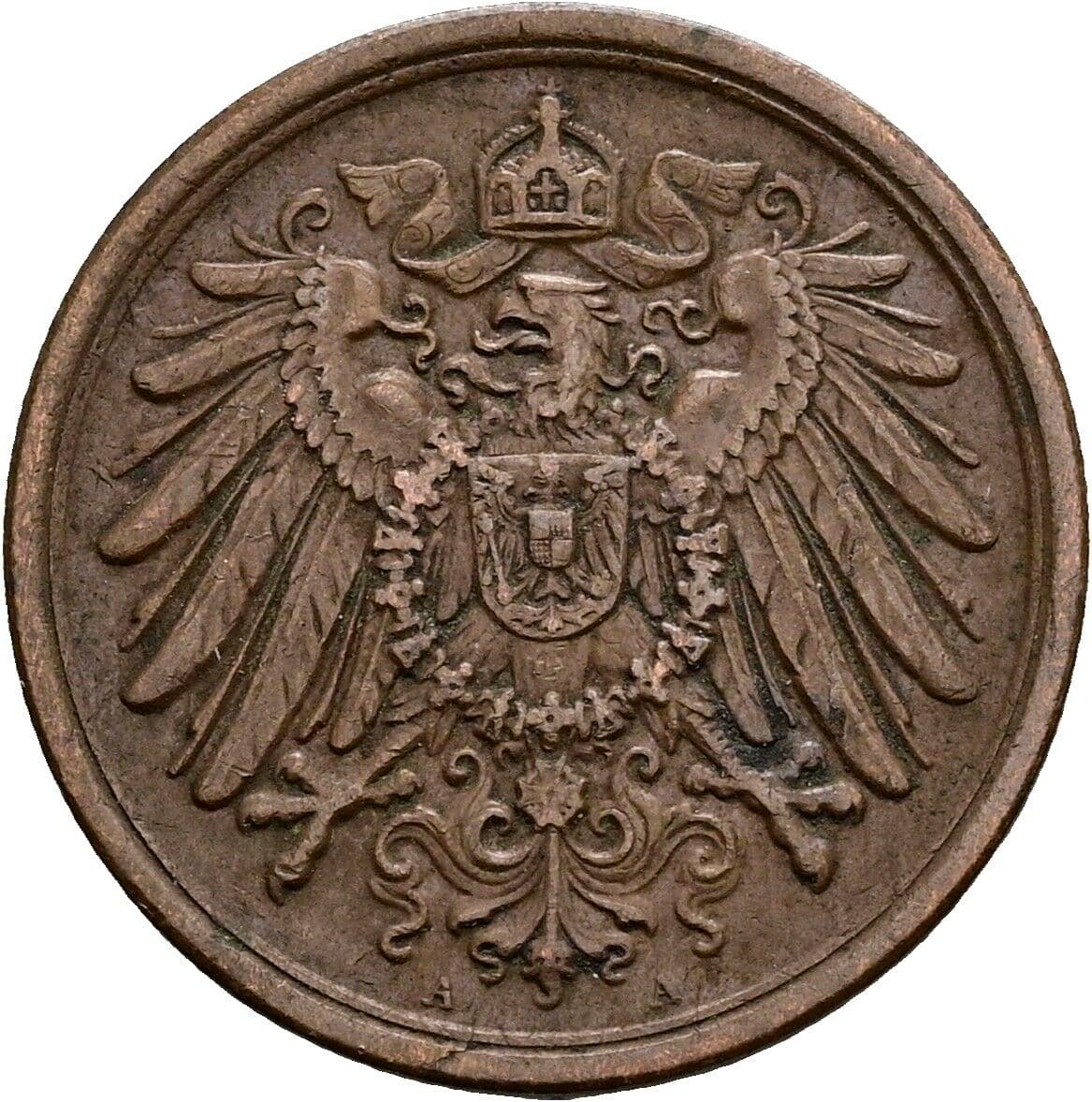 2 Pfennig 1916 A – Rückseite