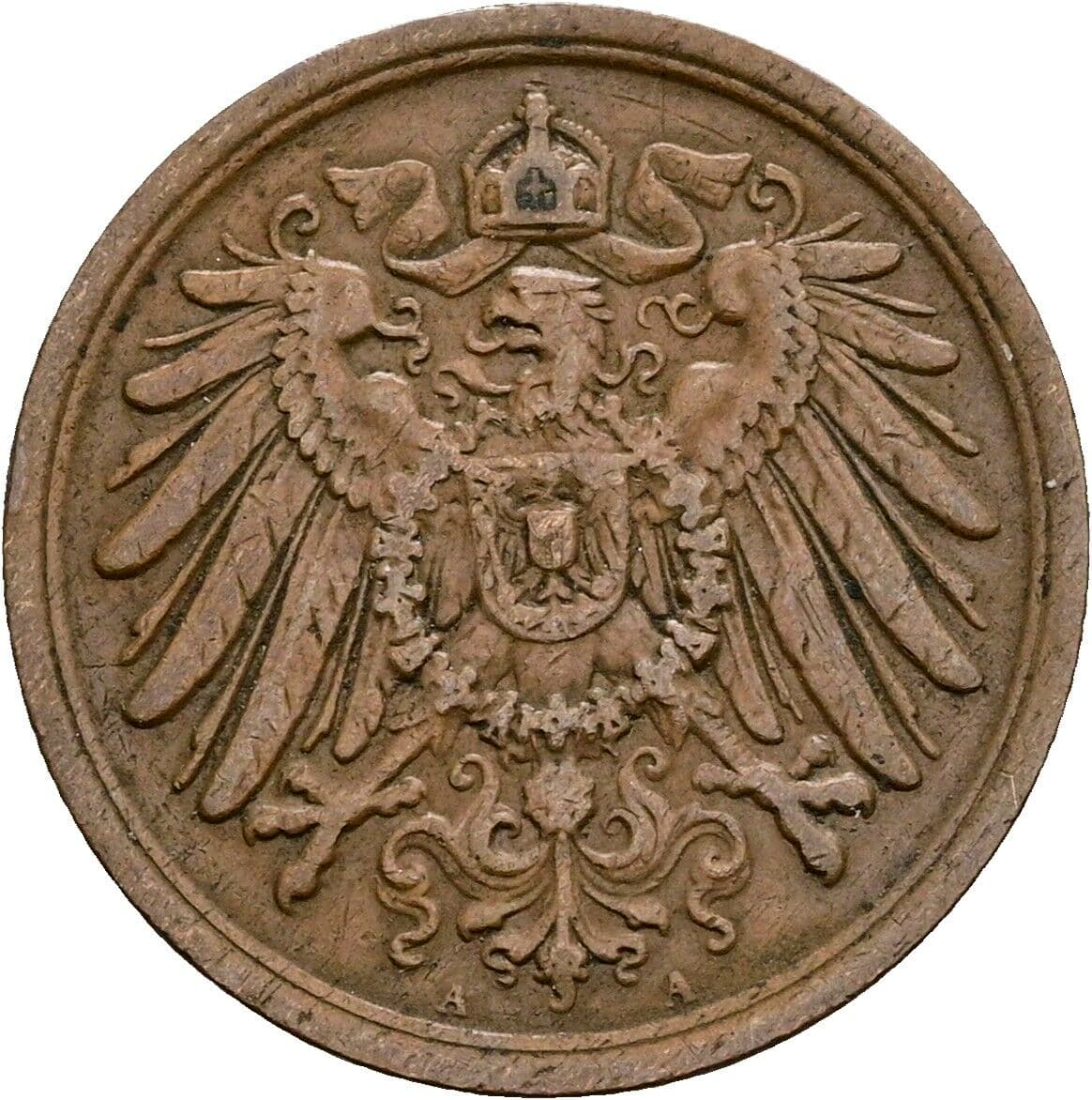 2 Pfennig 1912 A – Rückseite