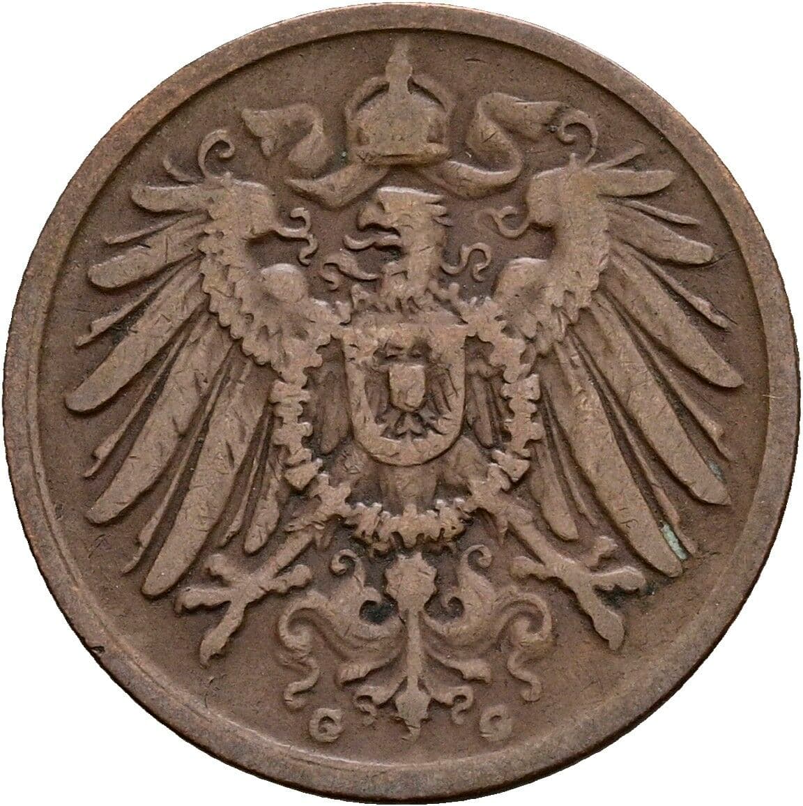 2 Pfennig 1906 G – Rückseite
