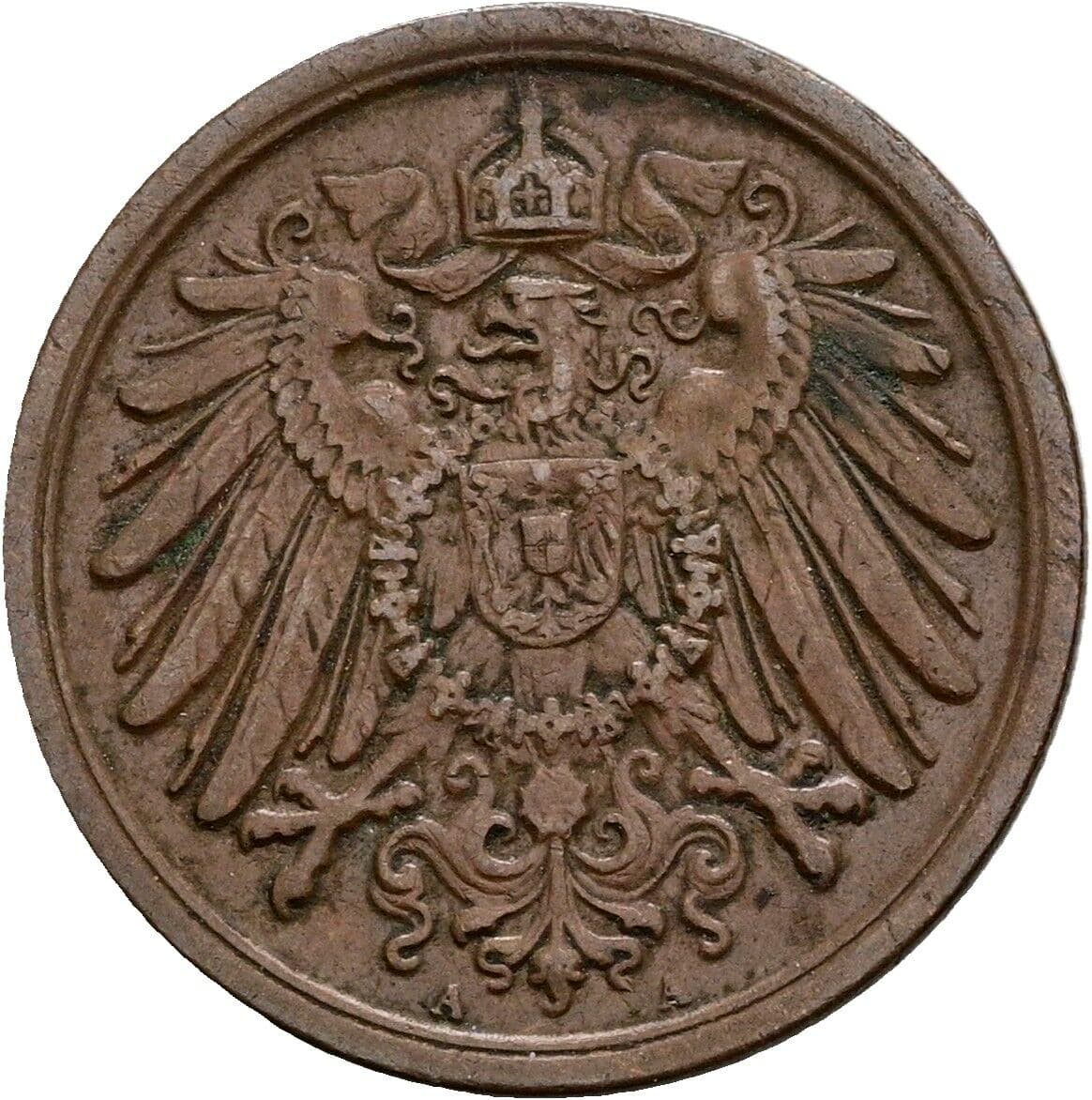 2 Pfennig 1907 A – Rückseite