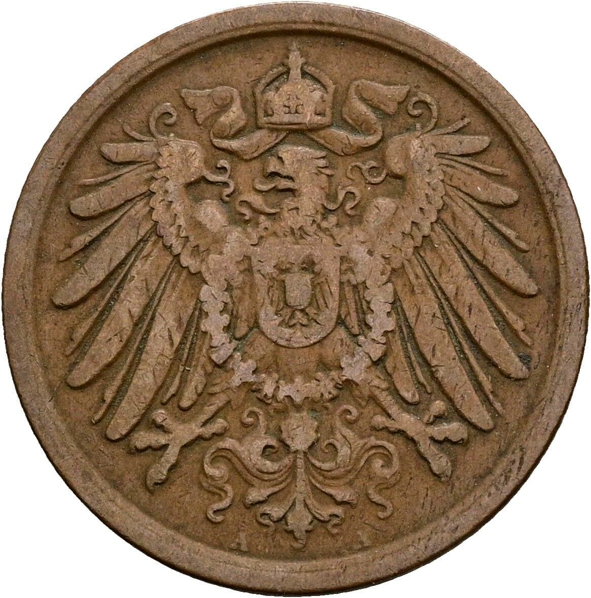 2 Pfennig 1906 A – Rückseite
