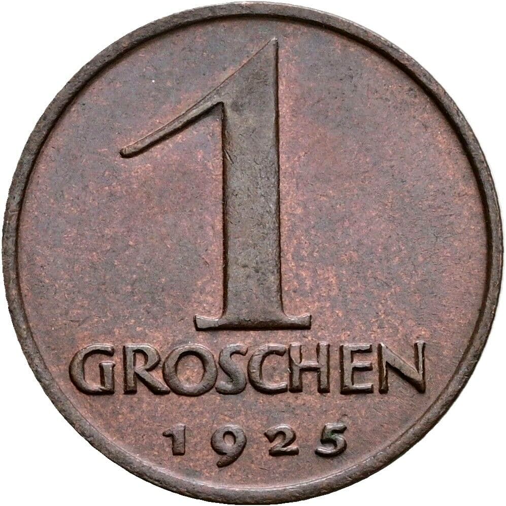 1 Groschen 1925 – Vorderseite