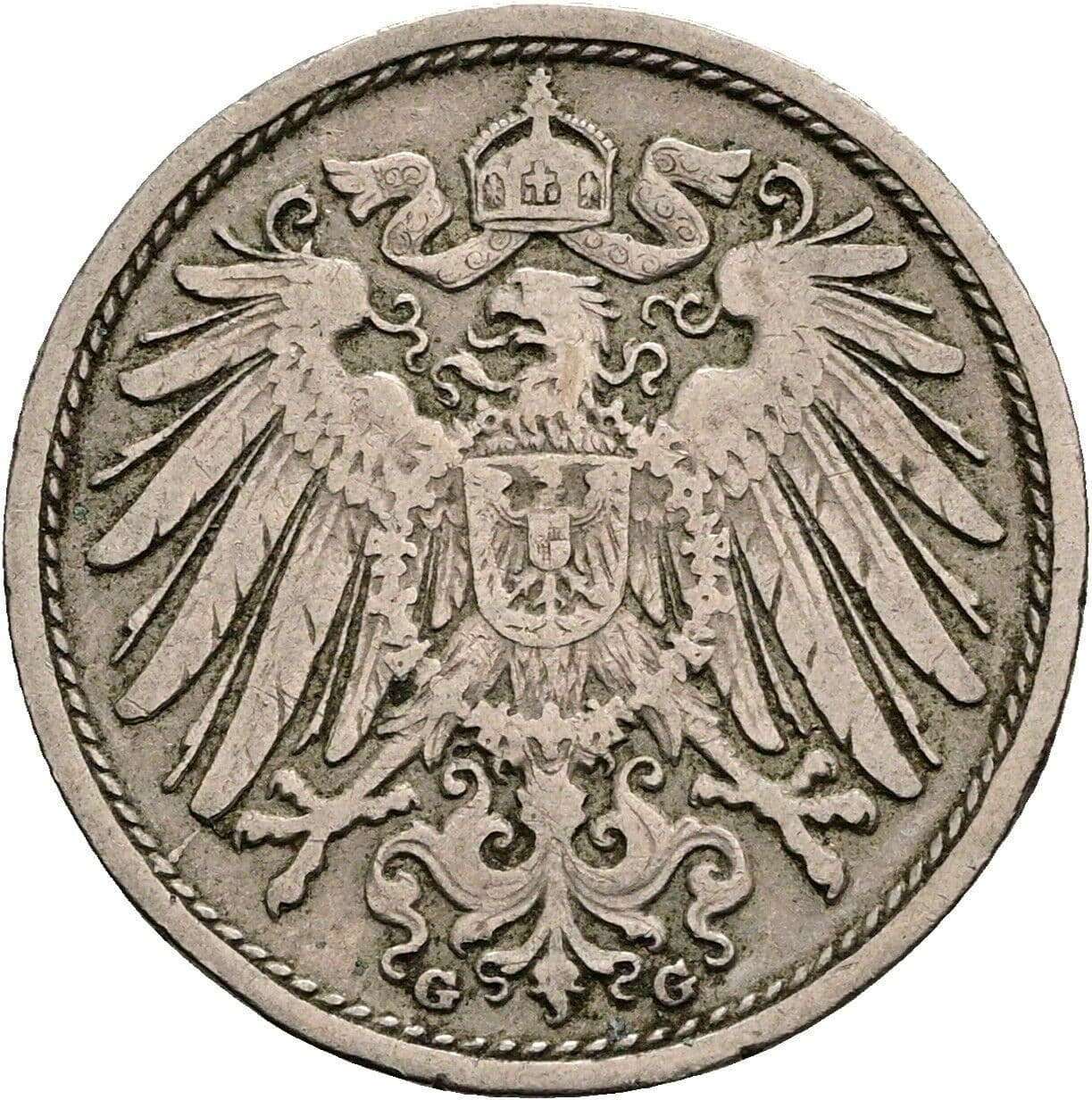 10 Pfennig 1901 G – Rückseite