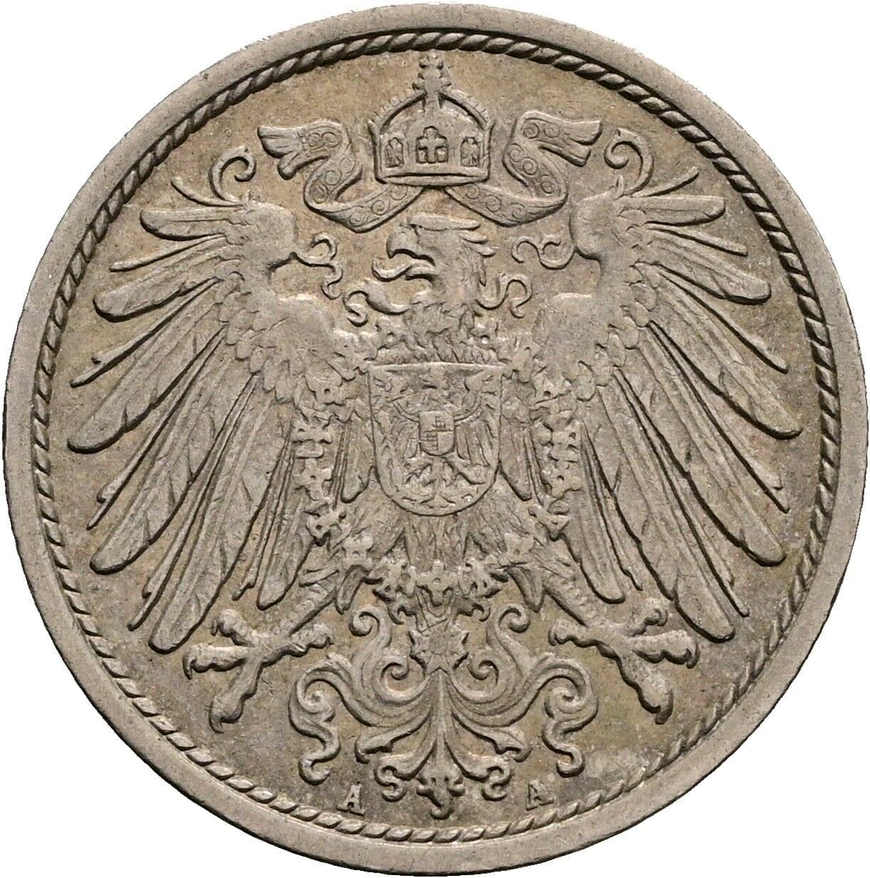 10 Pfennig 1914 A – Rückseite