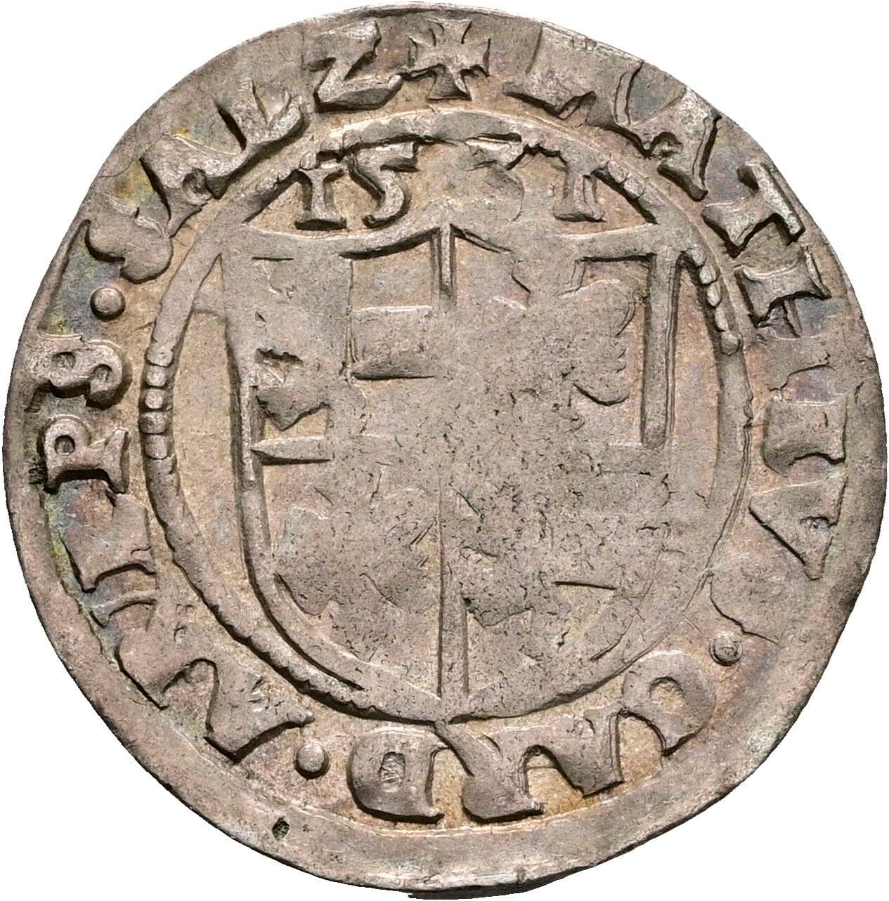 Halbbatzen Matthäus Lang von Wellenburg 1519-1540 1531 – Rückseite
