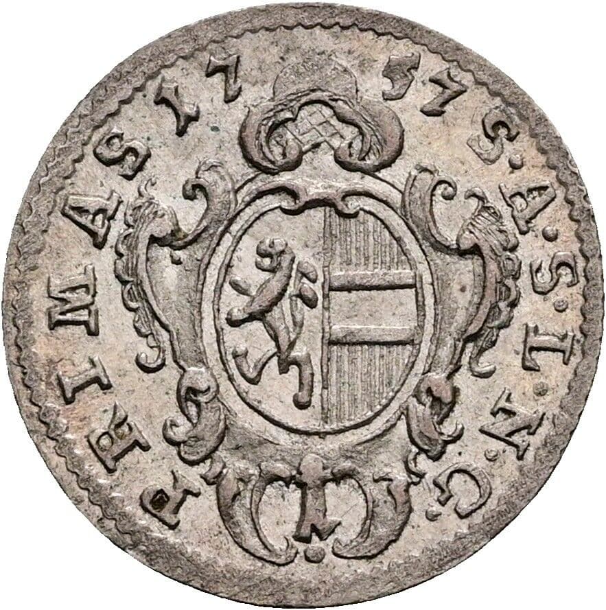 Kreuzer Sigismund III. Graf Schrattenbach 1753-1771 1757 – Vorderseite