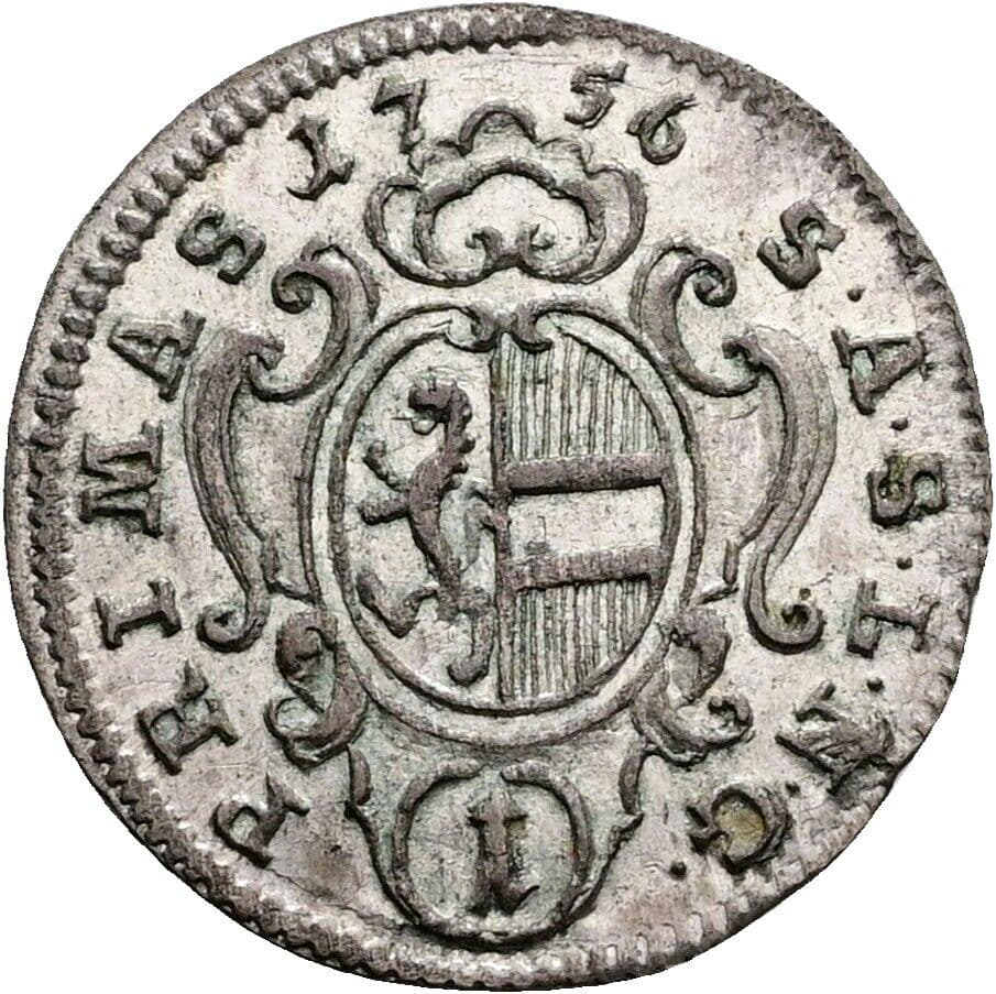 Kreuzer Sigismund III. Graf Schrattenbach 1753-1771 1756 – Vorderseite