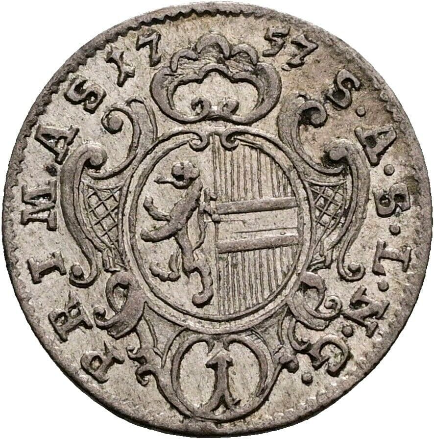 Kreuzer Sigismund III. Graf Schrattenbach 1753-1771 1756 – Vorderseite