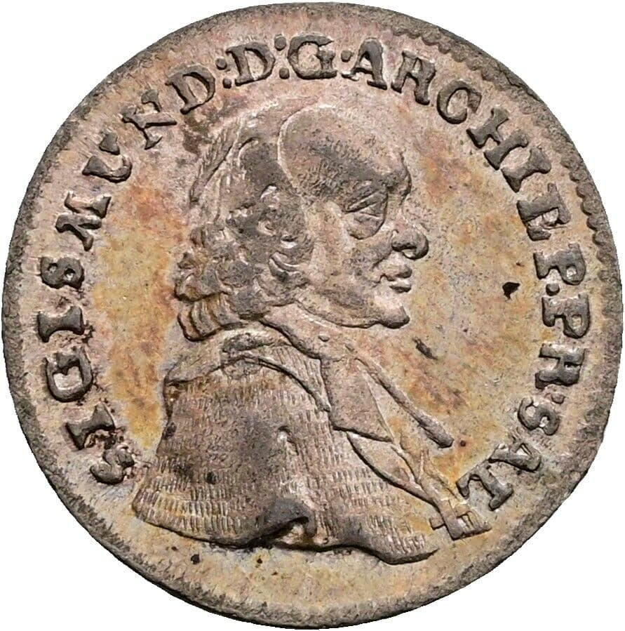 Kreuzer Sigismund III. Graf Schrattenbach 1753-1771 1760 – Vorderseite
