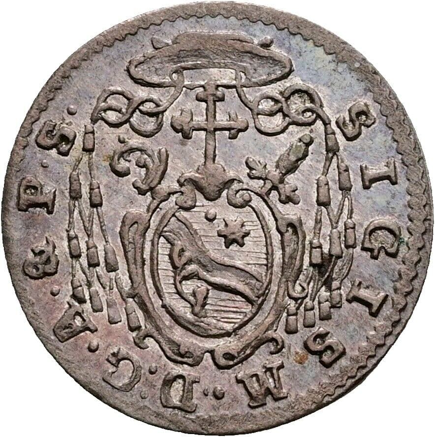 Kreuzer Sigismund III. Graf Schrattenbach 1753-1771 1757 – Rückseite