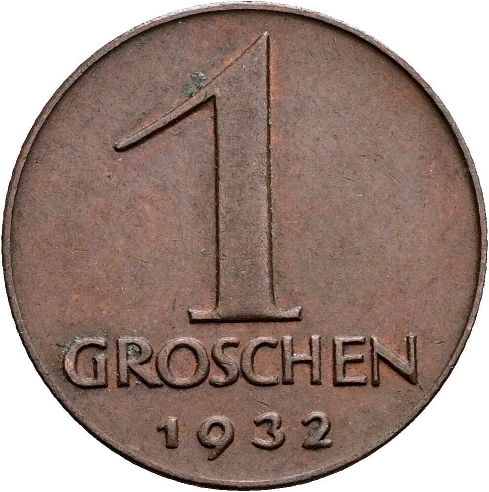 1 Groschen 1932 – Vorderseite