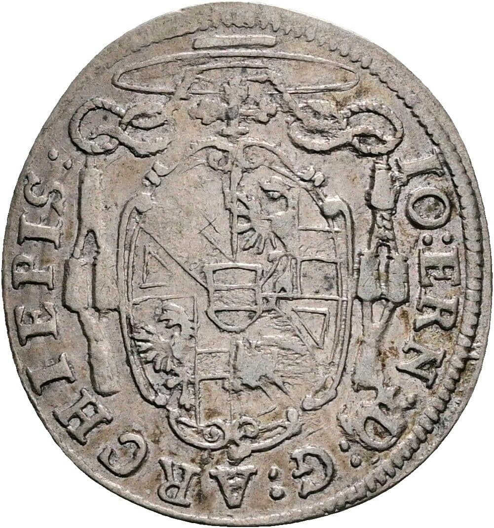 1/2 Reichsbatzen Johann Ernst Graf Thun-Hohenstein 1687-1709 1698 Salzburg – Rückseite