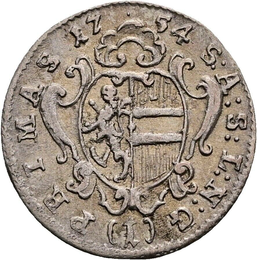 Kreuzer Schrattenbach 1753-1771 1754 – Vorderseite