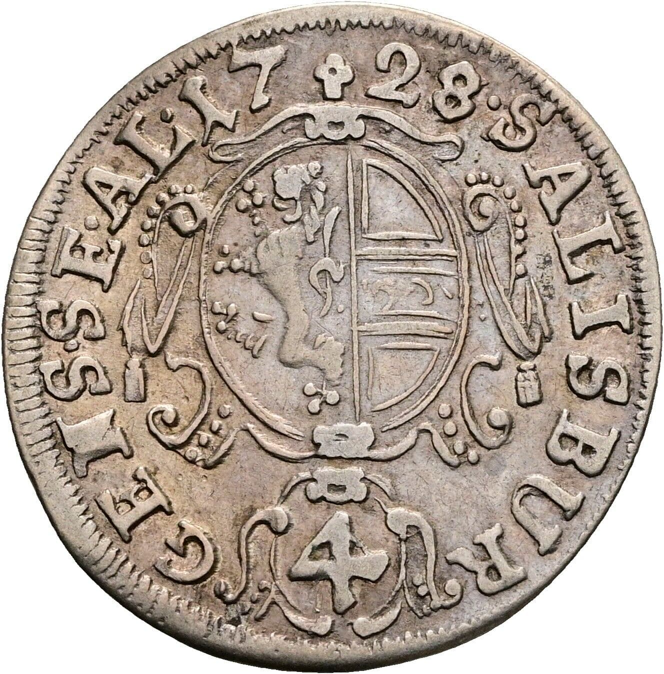 Batzen Leopold Anton von Firmian 1727-1744 1728 – Vorderseite