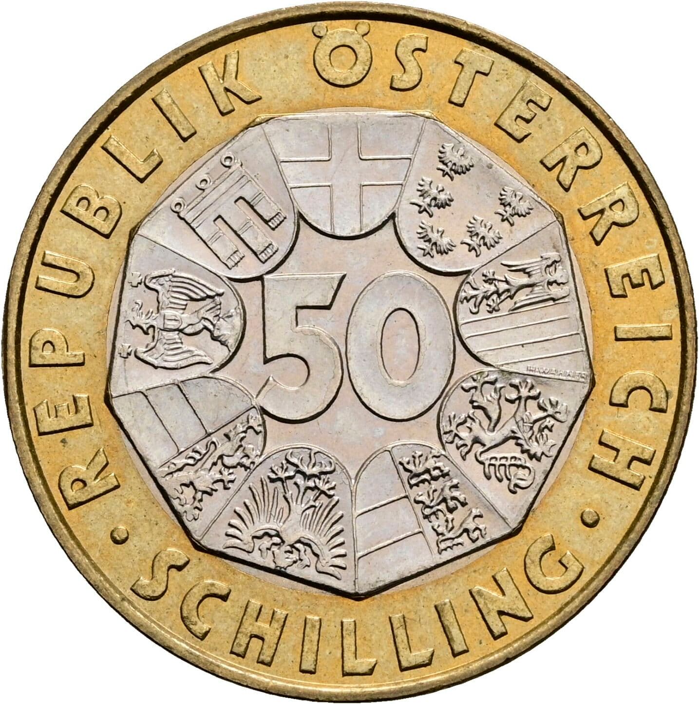 50 Schilling 1998 – Vorderseite