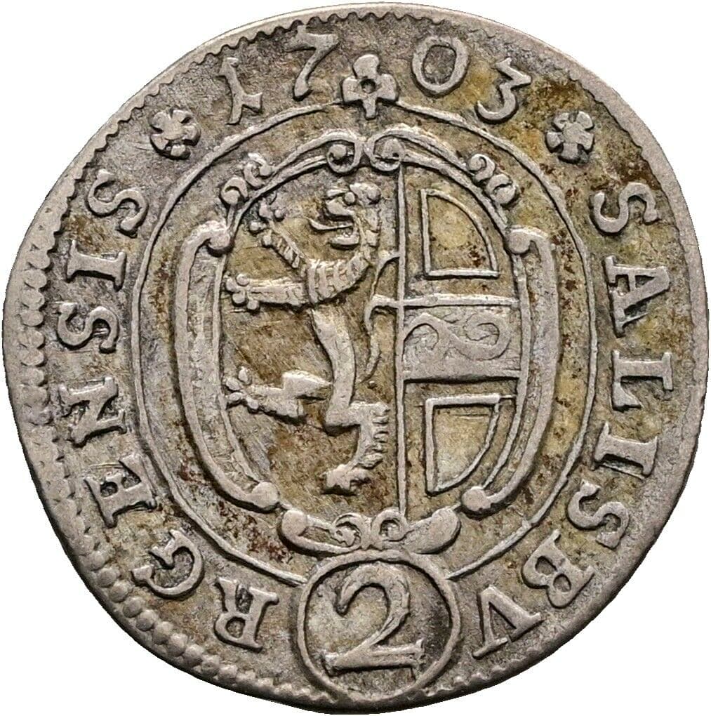 Halbbatzen Johann Ernst Thun-Hohenstein 1687-1709 1703 – Vorderseite