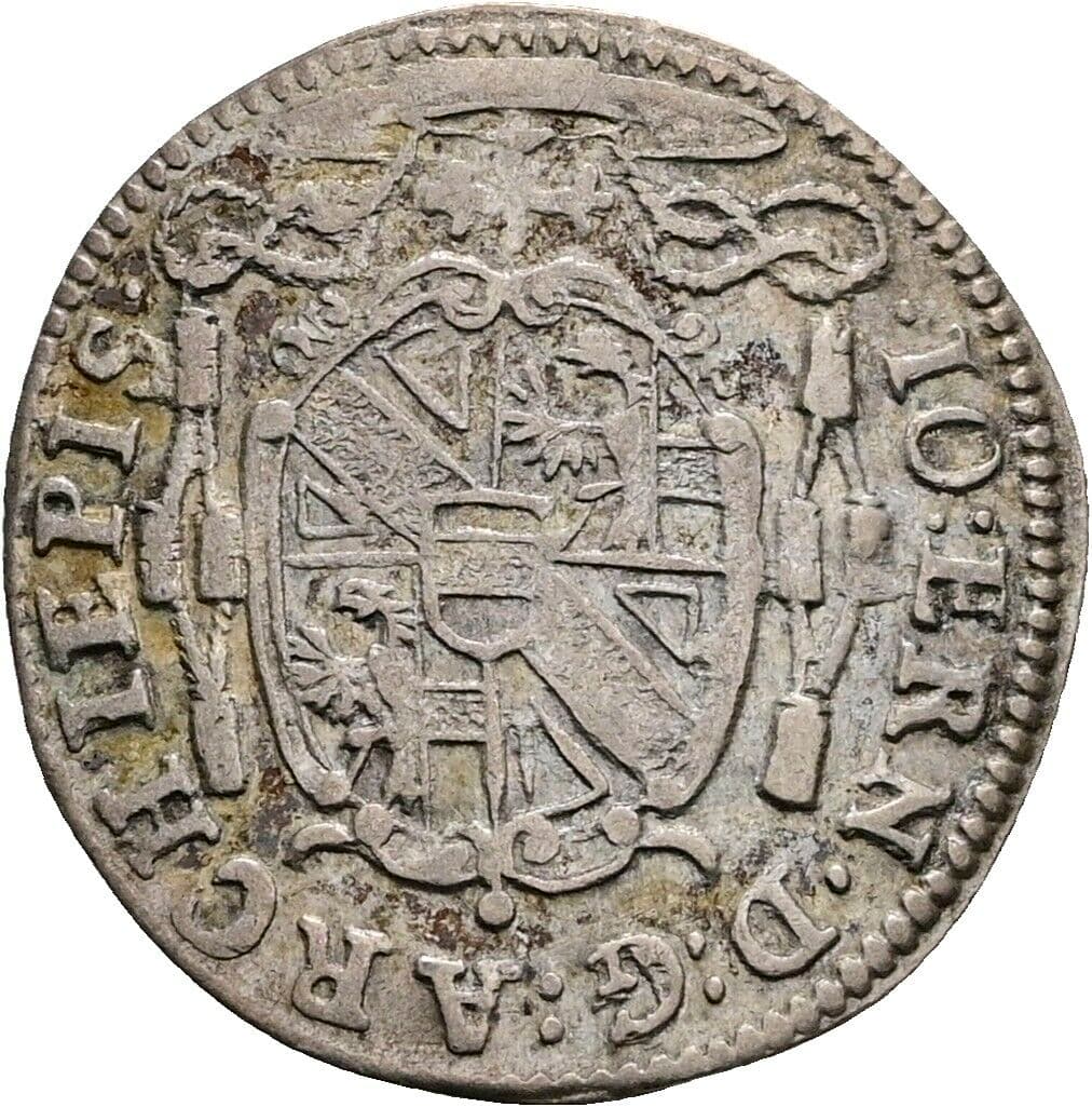 Halbbatzen Johann Ernst Thun-Hohenstein 1687-1709 1703 – Rückseite