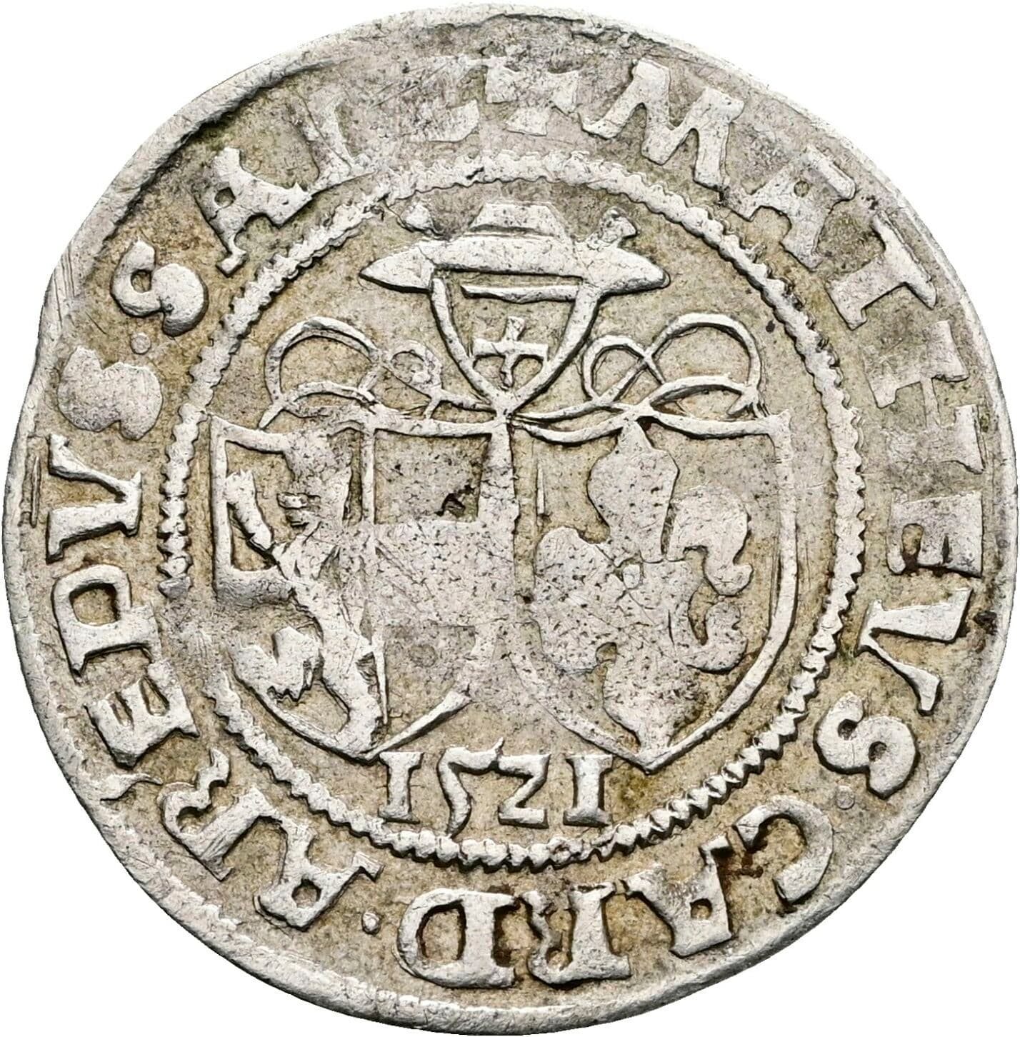 Batzen Matthäus Lang von Wellenburg 1519-1540 1521 – Rückseite