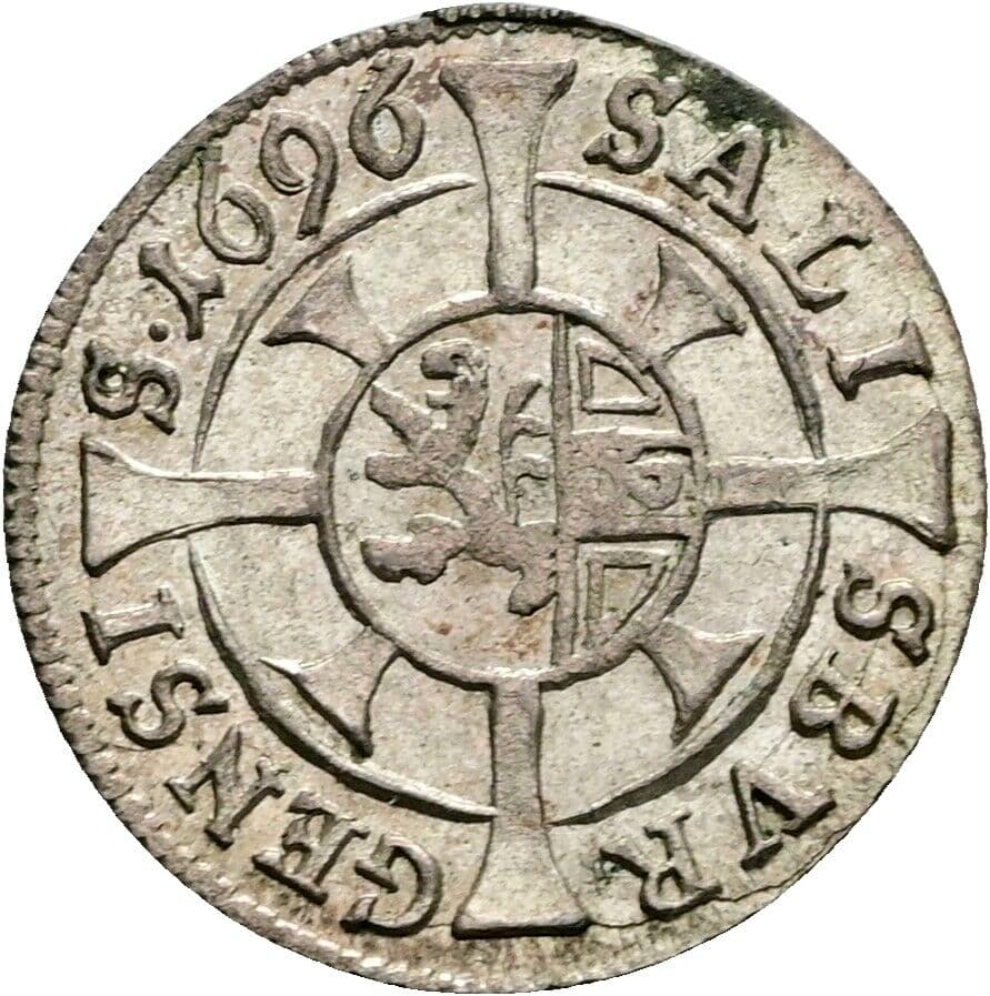 Kreuzer Johann Ernst Thun-Hohenstein 1687-1709 1696 – Vorderseite