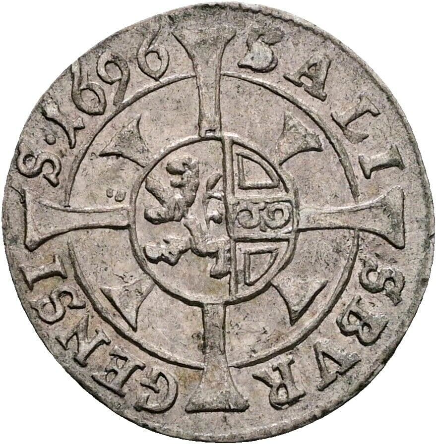 Kreuzer Johann Ernst Thun-Hohenstein 1687-1709 1696 – Vorderseite