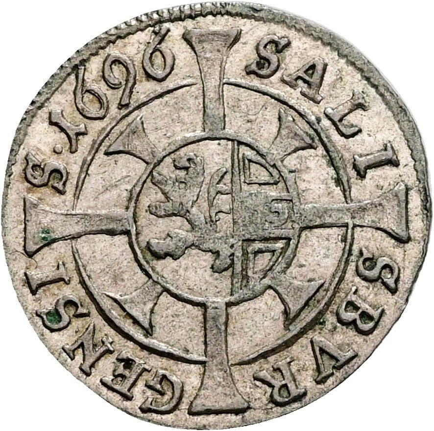 Kreuzer Johann Ernst Thun-Hohenstein 1687-1709 1696 – Vorderseite