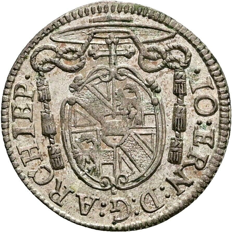 Kreuzer Johann Ernst Thun-Hohenstein 1687-1709 1696 – Rückseite