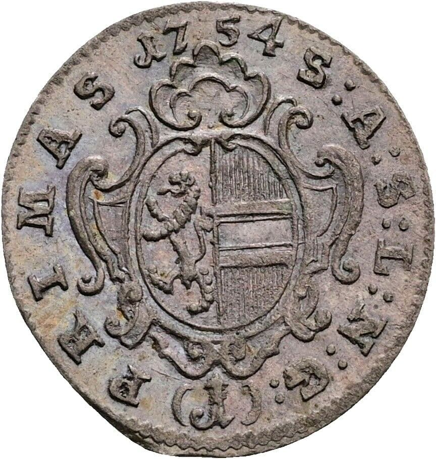 Kreuzer Sigismund III. Graf Schrattenbach 1753-1771 1754 – Vorderseite