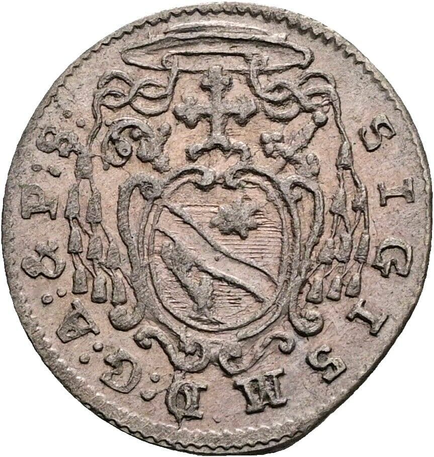 Kreuzer Sigismund III. Graf Schrattenbach 1753-1771 1754 – Rückseite