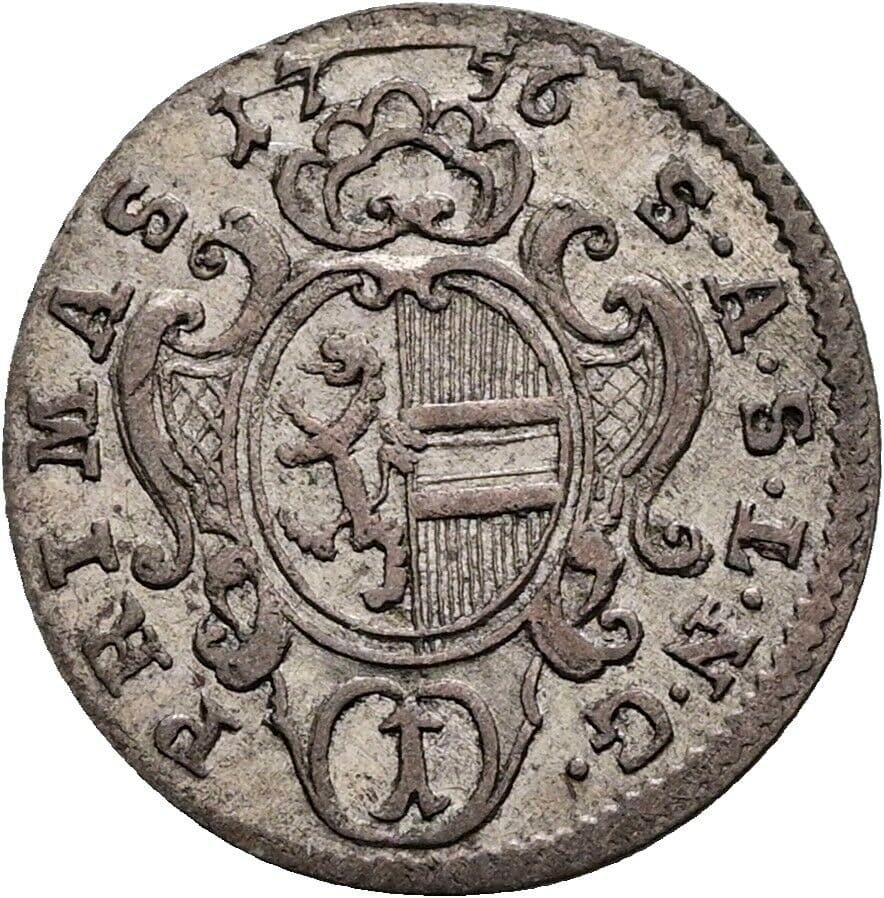 Kreuzer Sigismund III. Graf Schrattenbach 1753-1771 1756 – Vorderseite
