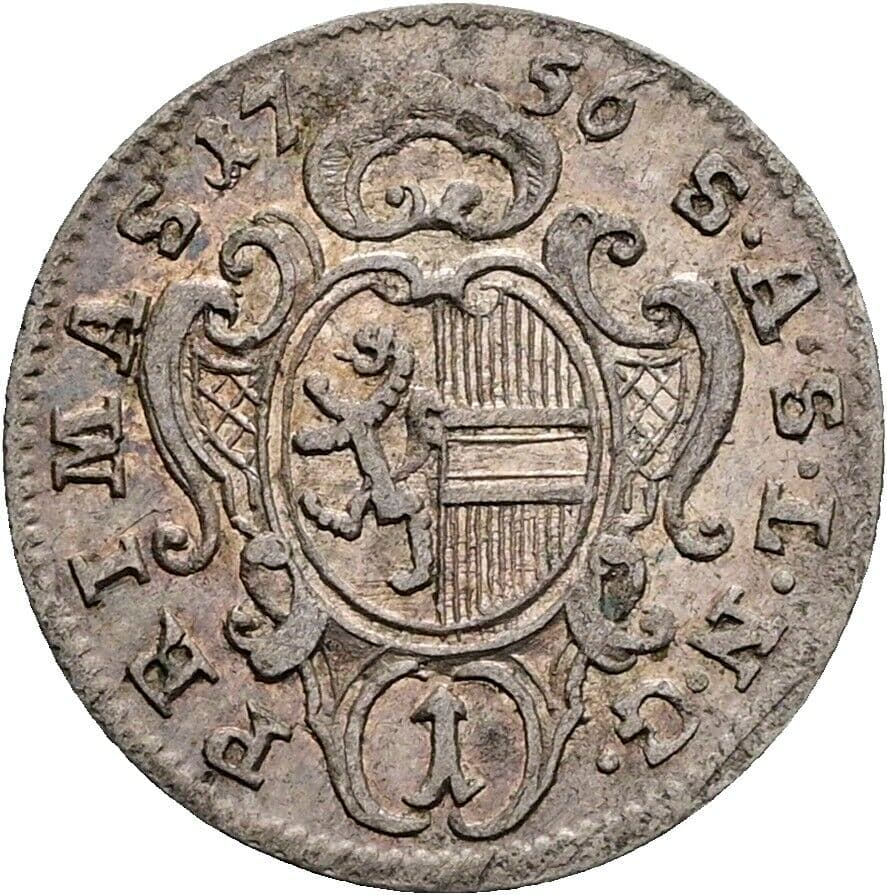 Kreuzer Sigismund III. Graf Schrattenbach 1753-1771 1756 – Vorderseite