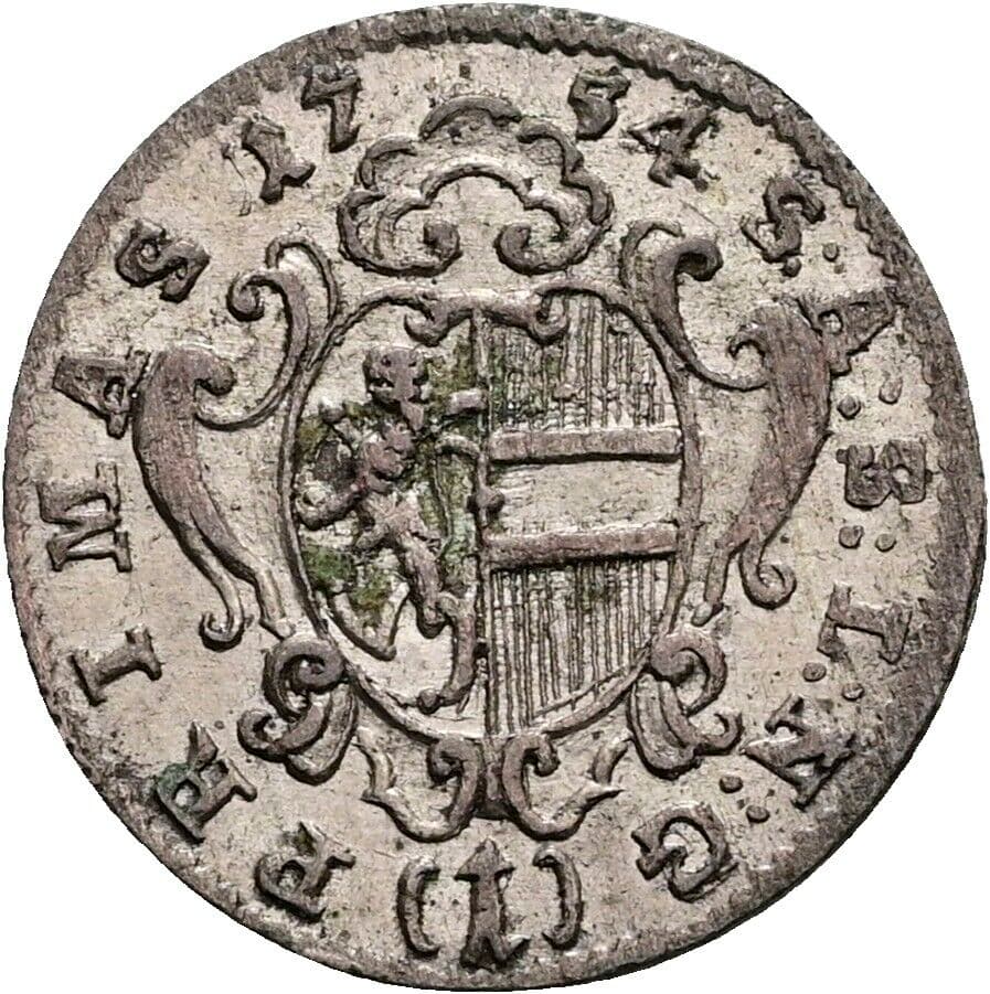 Kreuzer Sigismund III. Graf Schrattenbach 1753-1771 1754 – Vorderseite