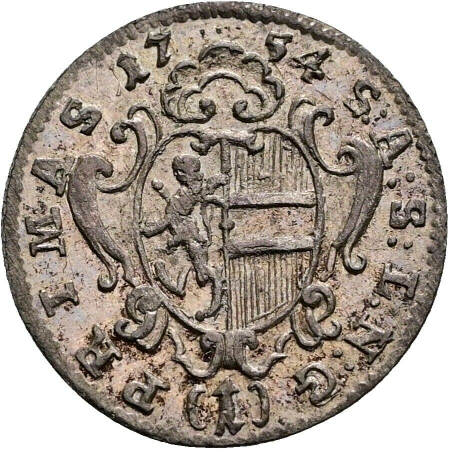 Kreuzer Sigismund III. Graf Schrattenbach 1753-1771 1754 – Vorderseite