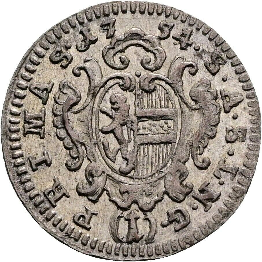 Kreuzer Sigismund III. Graf Schrattenbach 1753-1771 1754 – Vorderseite