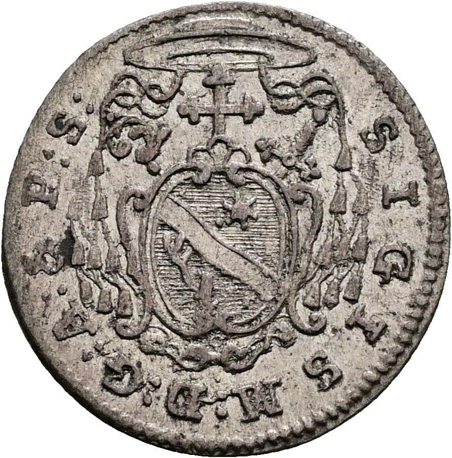 Kreuzer Sigismund III. Graf Schrattenbach 1753-1771 1754 – Rückseite