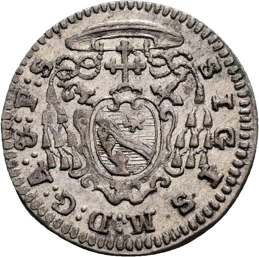 Kreuzer Sigismund III. Graf Schrattenbach 1753-1771 1754 – Rückseite