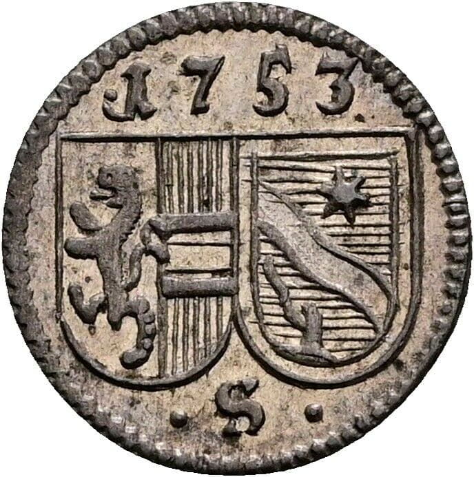 Pfennig Schrattenbach 1753-1771 1753 – Vorderseite