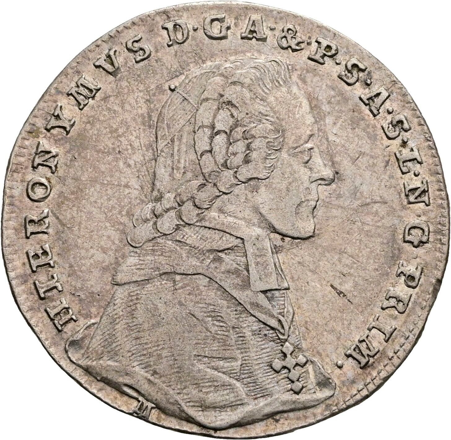 20 Kreuzer Hieronymus Graf Colloredo 1775 m – Vorderseite